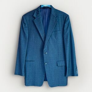 Hickey Freeman Boardroom Jacket Blazer Men's Size 42R Gray Windowpane 100% Wool